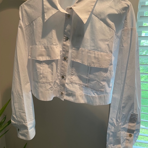 Cropped Poplin Shirt - Picture 3 of 4
